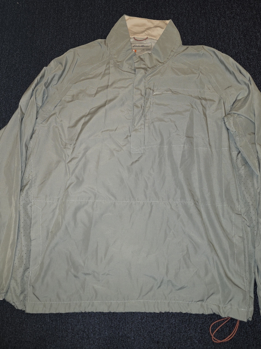 Eddie Bauer Men’s 3XL Pullover Windbreaker Jacket Lightweight Micro Check